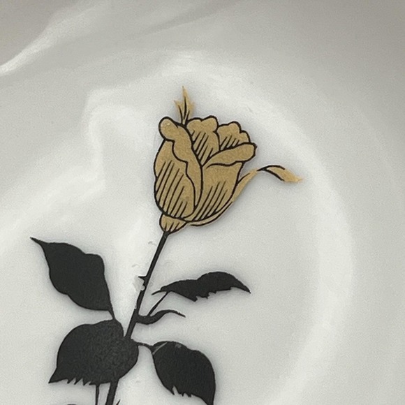 Other - Vintage Lefton Butter Pat Dish Gold Rose Trim Nostalgic Collectible Hand Painted